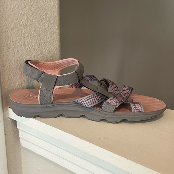 Jsport KAIA Women's Sports Sandal - Adjustable Straps (Pink/Grey) Size 9 - Picture 5 of 9